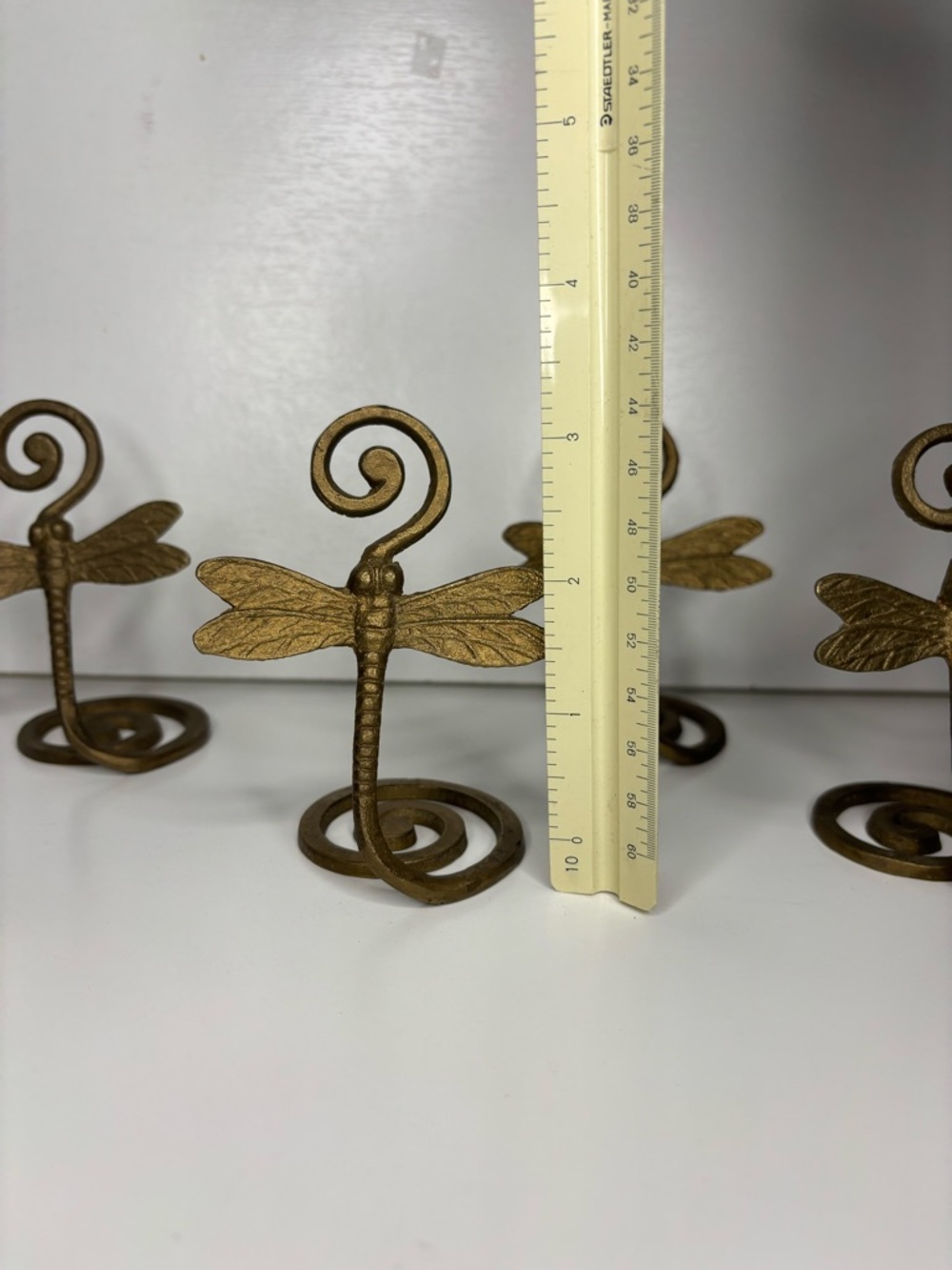 (4) Whimsical Gold Dragonfly Table Card Holders- Decorative Home Fairycore Decor - Picture 3 of 9